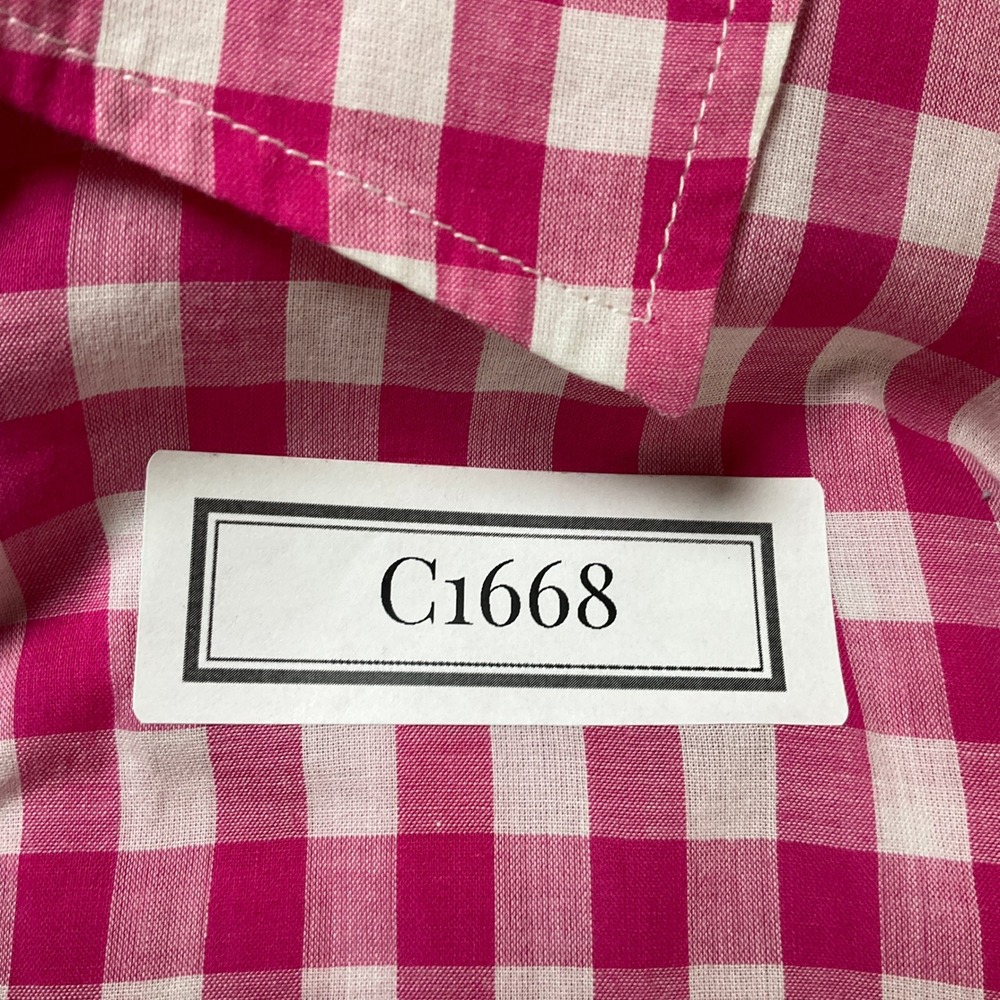 Talbots Button Down Shirt Womens XL Pink Gingham Cotton Classic Preppy - Picture 8 of 9